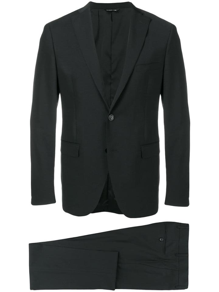 Tonello Fitted Formal Suit - Black