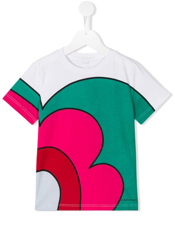 Burberry Kids Printed T-shirt, Boy's, Size: 6 Yrs, White