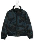 Woolrich Kids Camouflage Bomber Jacket, Boy's, Size: 6 Yrs, Blue