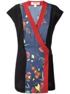 Diane Von Furstenberg Floral Patch Wrap Blouse - Multicolour