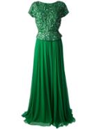 Elie Saab Sequined Evening Dress