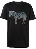 Lanvin Zebra Print T-shirt, Men's, Size: Small, Black, Cotton