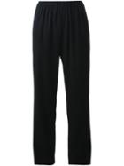 Kenzo Straight Leg Trousers, Women's, Size: 36, Black, Polyester/triacetate