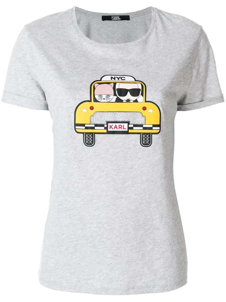 Karl Lagerfeld Karl & Choupette Taxi T-shirt - Grey