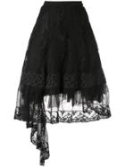 Marc Le Bihan Lace A-line Skirt - Black