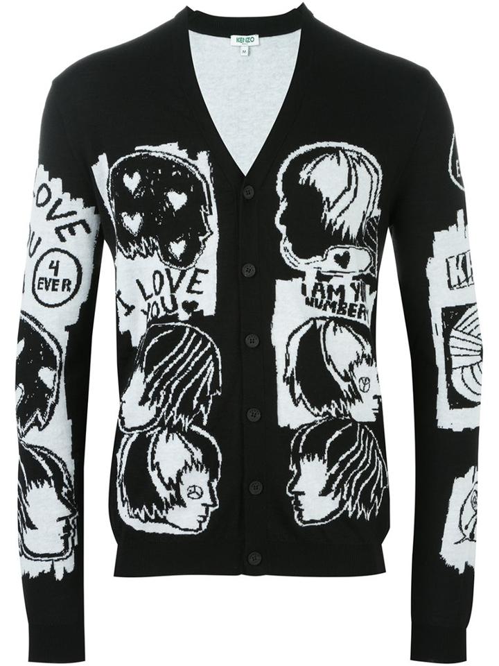 Kenzo Hair Jacquard Cardigan