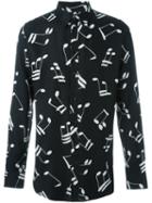 Saint Laurent Music Note Printed Shirt