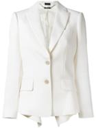 Alexander Mcqueen Tailored Blazer, Women's, Size: 40, White, Cupro/virgin Wool
