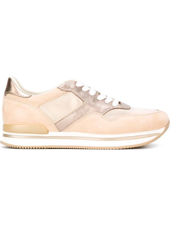 Hogan H222 Sneakers, Women's, Size: 40, Nude/neutrals, Leather/nylon/rubber