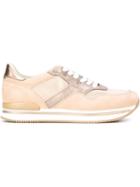 Hogan H222 Sneakers, Women's, Size: 40, Nude/neutrals, Leather/nylon/rubber