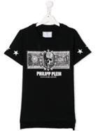 Philipp Plein Junior Teen Black Money T-shirt