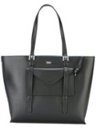 Giorgio Armani Contrast Interior Tote, Women's, Black, Calf Leather
