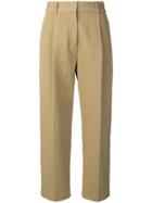 See By Chloé Cropped Straight Leg Trousers - Neutrals