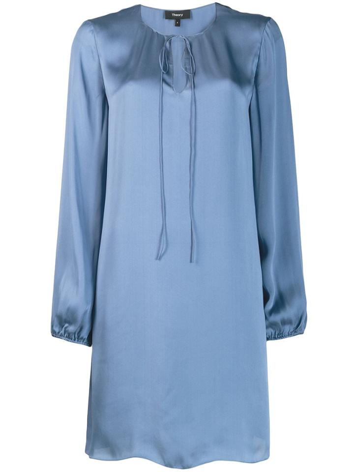 Theory Sweetheart Neckline Day Dress - Blue