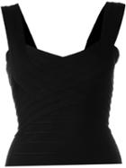 Hervé Léger Fae Top, Women's, Size: S, Black, Nylon/rayon/spandex/elastane
