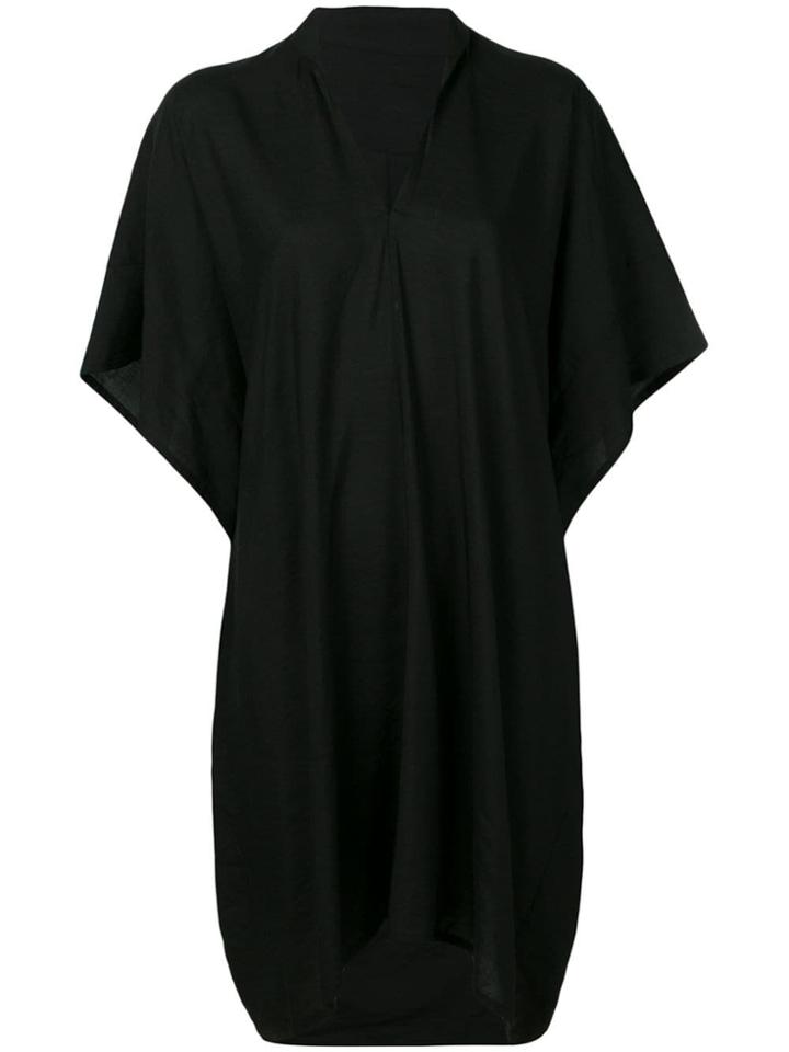 Y's V-neck Loose Dress - Black