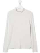 Pinko Kids Teen Glitter Knit Sweater - White