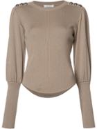 Christian Dada Button Detail Jumper - Brown