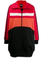 Y-3 Panelled Shell And Jersey Coat - Red