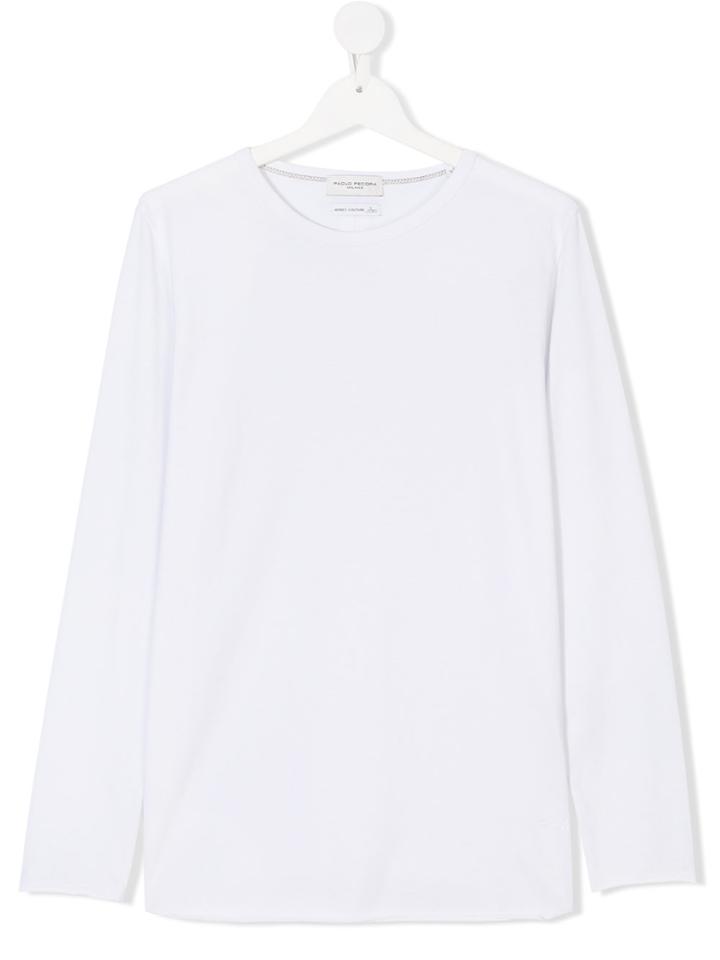 Paolo Pecora Kids Classic Crew Neck - White