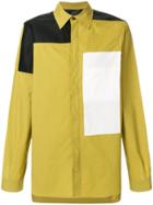 Rick Owens Panelled Colour Block Shirt - Yellow & Orange