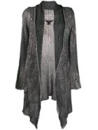 Avant Toi Asymmetric Draped Cardigan - Grey