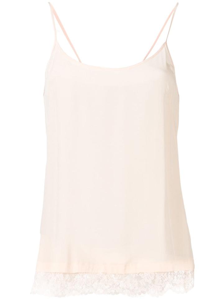 Liu Jo Lace Hem Cami Top - Neutrals