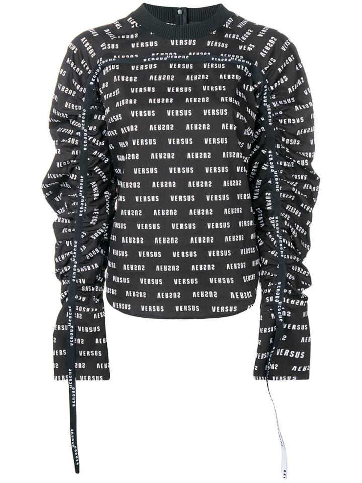 Versus Ruched Logo Sweater - Black