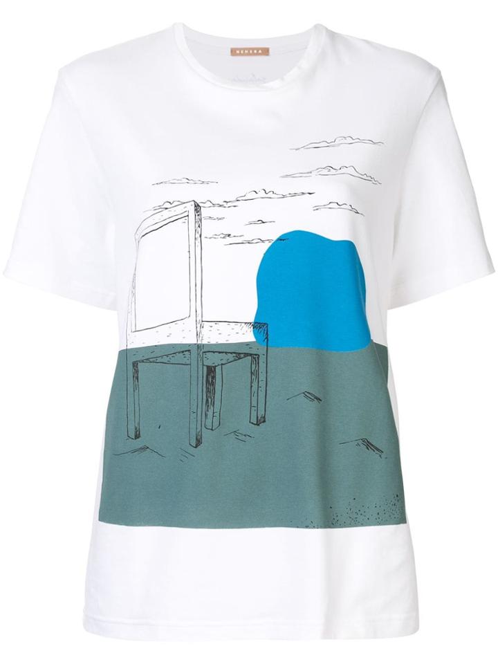 Nehera Galanda Chair Print T-shirt - White