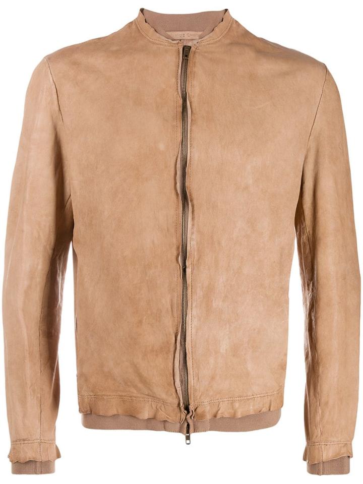 Salvatore Santoro Fitted Bomber Jacket - Neutrals