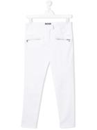 Balmain Kids Teen Casual Trousers - White