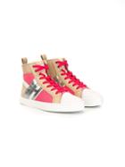Hogan Kids R141 Hi-top Sneakers, Girl's, Size: 30, Nude/neutrals