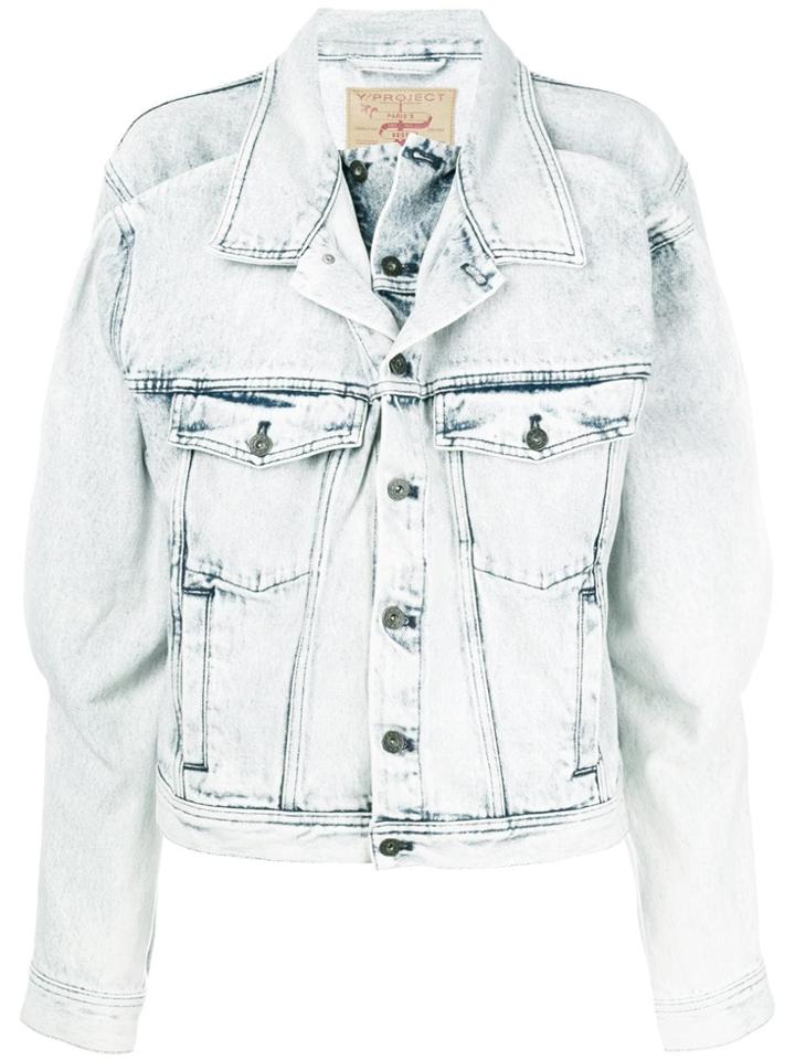 Y / Project Loose Denim Jacket - White