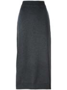 Enföld Lateral Slit Skirt, Women's, Size: 36, Grey, Wool