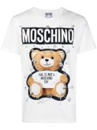 Moschino Safety-pin Teddy Bear T-shirt - White