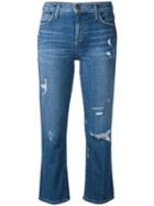Current/elliott - Cropped Jeans - Women - Cotton/spandex/elastane - 27, Blue, Cotton/spandex/elastane