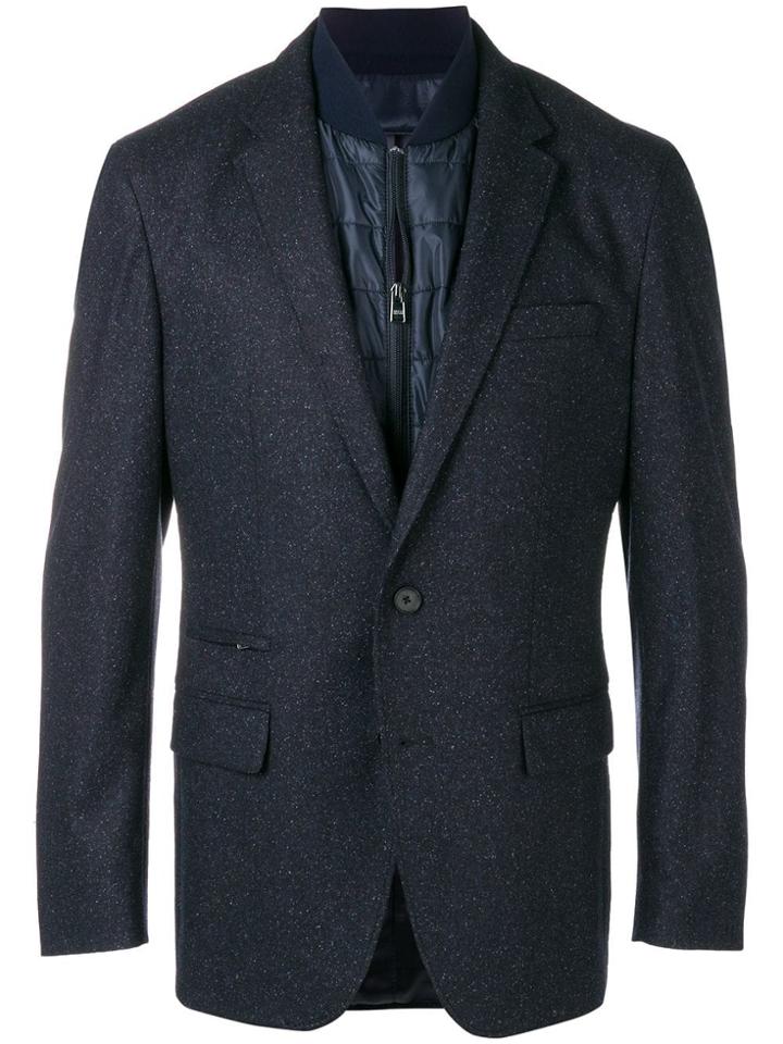 Boss Hugo Boss Layered Padded Detailed Blazer - Blue