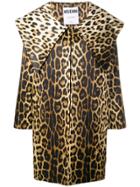 Moschino Leopard Print Coat - Brown
