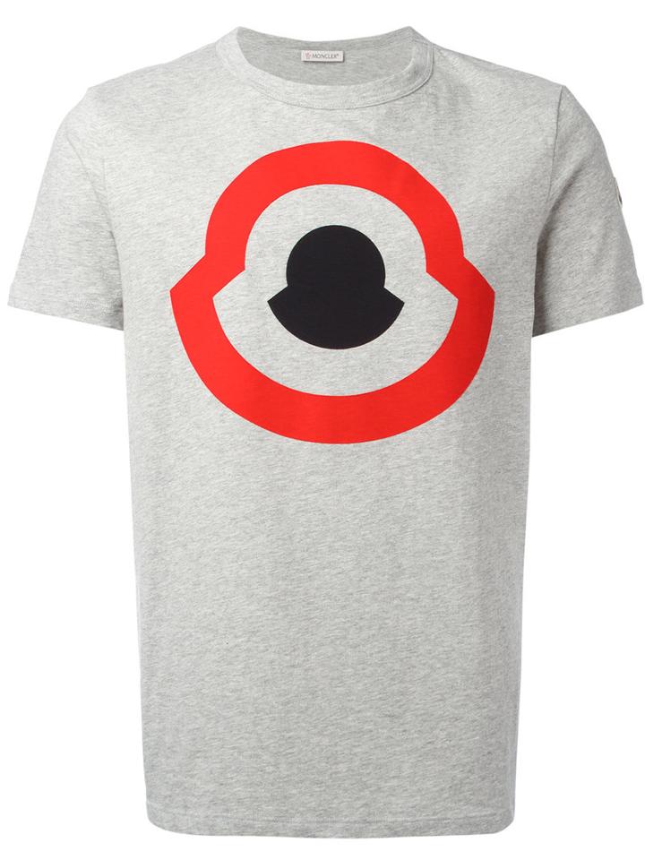 Moncler Graphic Print T-shirt, Men's, Size: Xxl, Grey, Cotton