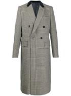 Dolce & Gabbana Houndstooth Double-breasted Coat - Black