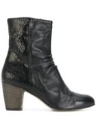 Ink Zipped Ankle Boots - Nero