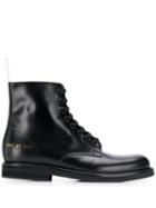 Common Projects Branded Ankle Boots - Black