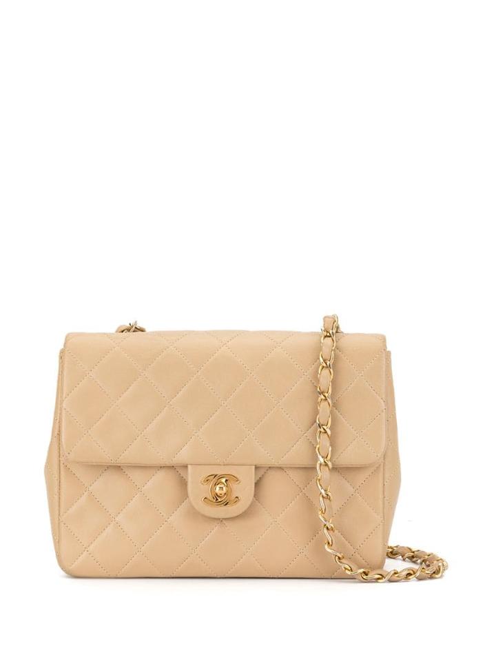 Chanel Pre-owned Turn-lock Square Chain Crossbody Bag - Brown