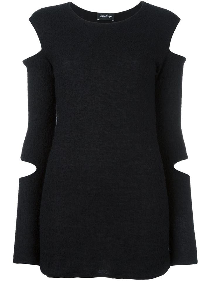 Andrea Ya'aqov Cut Out Jumper, Women's, Size: Small, Black, Bamboo/modal/virgin Wool