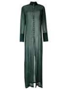 Adriana Degreas Maxi Dress, Women's, Size: Medium, Green, Silk