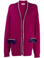 Christopher Kane Crystal And Gel Cardigan - Pink