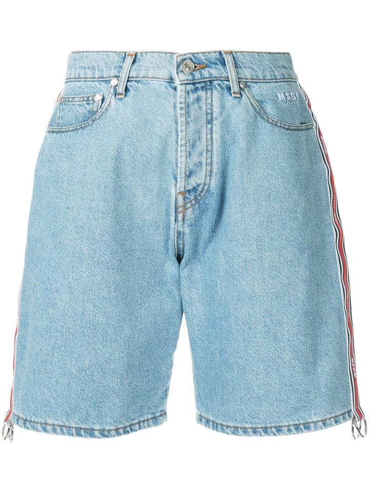 Msgm Denim Bermuda Shorts - Blue