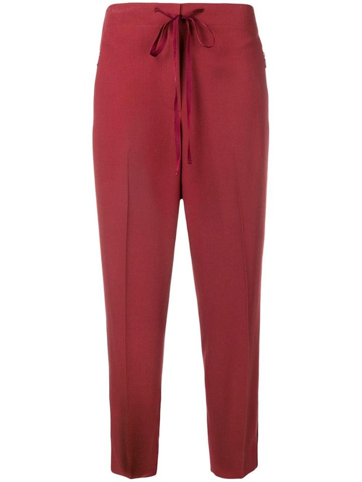 Bottega Veneta Piped Cropped Trousers - Brown