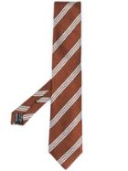 Tom Ford Textured Stripe Tie - Brown