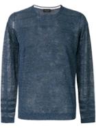 Roberto Collina Sheer Mesh Sweater - Blue